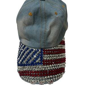 vintage cyber y2k rhinestone baseball cap